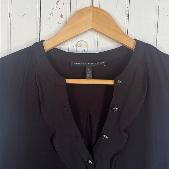 White House Black Market Sleeveless Blouse Black Size L - Picture 6 of 8